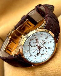 تصویر ساعت زنانه الگانس بندچرمی قهوه ای موتور ژاپن مدل EL 1117 Elegance women's watch with brown leather strap, Japanese engine - model EL1117