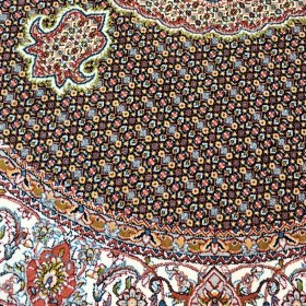تصویر فرش ماشینی آذردکور 3متری گرد کلکسیون فرش ایپک نخ آکریلیک 700شانه،2500تراکم،کد ماهی سرمه ای 