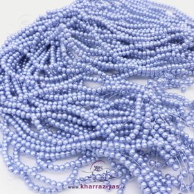 تصویر مروارید سنگی سایز 4 یاسی براق 