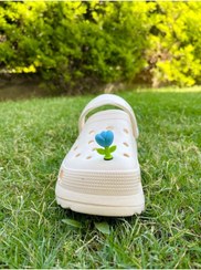 تصویر طلسم سه بعدی کروکس / طلسم کروکس لاله / طلسم دمپایی گلدار / جیبیتز گل زنانه | کراکس Crocs 3dlaleb 