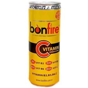 تصویر نوشیدنی انرژی زا بون فایر bonfire vitamin c ویتامین سی 250 میل تاریخ 2024/3/12 