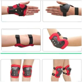 تصویر پک 6 تایی زانو و آرنج بند محافظ برای اسکیت بازی برند sapu 6-Piece Roller Skating Protective Elbow And Knee Pads