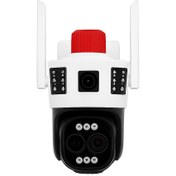 تصویر دوربین مداربسته سه لنز سیمکارتی مدل SD40-4G(سفید) 10X زوم اپتیکال بدون محدودیت در اپراتور با سرعت بالا ( اپلیکیشن O-KAM PRO ) 