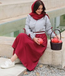 تصویر ست شومیز و دامن لعبت کد 8273 سایز ۱ و ۲ 