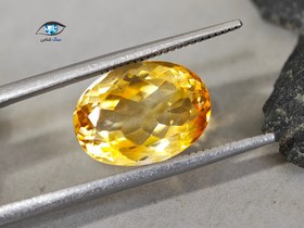 تصویر سنگ سیترین طلایی بیضی ۴.۹ قیراط 