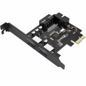 تصویر هاب اینترنال 2 پورت USB 3.0 اوریکو PVU3 2O2I Orico PVU3-2O2I 2 Port USB3.0 PCI-E Expansion Card