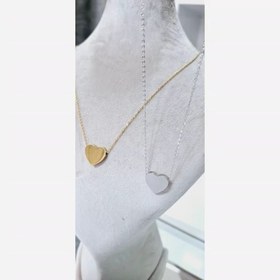 تصویر گردنبند قلب سه بعدی استیل رنگ ثابت 