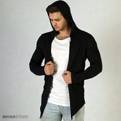 تصویر هودی مردانه مدل Rafa رنگ مشکی 