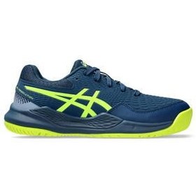 تصویر کفش والیبال مشکی دخترانه و پسرانه بچگانه Gel Resolution 9 GS Big Boy Navy Blue Tennis 1044A067 404 Asics 