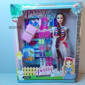 تصویر باربی با چمدان کد 8804 