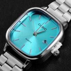 تصویر ساعت مچی مردانه کاسیو مدل ۲۷۴۶ صفحه مربعی آبی ضدآب 