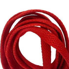 تصویر بند کتونی رنگ قرمز مات 