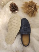 تصویر کفش کالج چرم و جیر مجلسی/اسپرت پسرانه سایز 29 تا 35 - مشکی پر کلاغی / سایز کفش ۳۲ ( داخل کفش ۲۰ سانت ) / دقیقا از روی کفی کفش اندازه گرفته شده است 