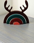 تصویر رنگین کمان چوبی شاخ گوزن کد 02 