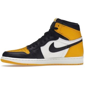 تصویر کتونی جردن وان ساق دار زرد سفید/Jordan 1 Retro High OG Taxi 