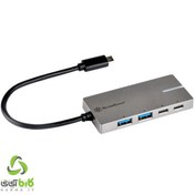 تصویر هاب مبدل 4 پورت USB Type-C سیلورستون EP09C SilverStone SST-EP09C USB 3.1 Type-C Gen1 4 Port HUB