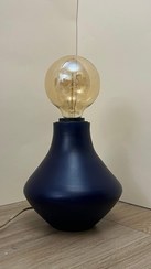 تصویر آباژور رومیزی مدرن ادیسونی سورمه ای 