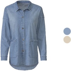 تصویر شومیز زنانه اسمارا مدل 442665 جین دکمه دار 