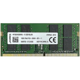 تصویر رم لپ تاپ کینگستون CL19 DDR4 2666MHz SODIMM ظرفیت 16 گیگابایت 