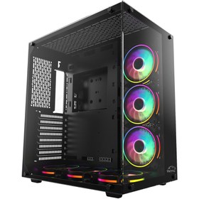 تصویر کیس کامپیوتر تسکو GC 4492 ARGB Mid Tower مشکی TSCO GC 4492 ARGB Mid Tower Black Computer Case