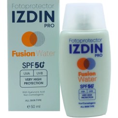 تصویر کرم ضد آفتاب فیوژن واتر SPF 50 ایزدین پرو 50 میلی لیتر Izdin PRO Fusion Water Sunscreen Cream SPF 50 50 ml