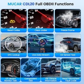 تصویر دیاگ خودرو OB2 برند mucar مدل CDL20 از دیاگ های برتر 2024 mucar OBD2 Scanner Universal OBD II Code Reader CDL20 OBD2/EOBD Car Diagnostic Tool with Full OBD2 Functions Code Scanner for Vehicles OBDII Protocols