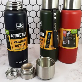 تصویر فلاسک مسافرتی JK ظرفیت ۱ لیتر با نگهداری دما ۳۶ ساعته 