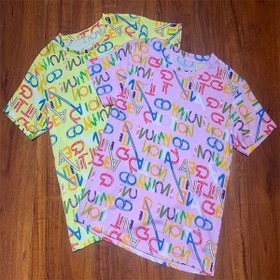 تصویر تی شرت لانگ دخترانه طرح دار حروف انگلیسی کد۰۱۰۲۶۵۱۶ 