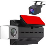 تصویر دوربین ثبت وقایع تی بی اس مدل K800 K800 TBS DESIGN DUAL DASHCAM