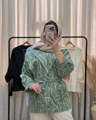 تصویر مانتو زنانه ژاکارد فری تا 46 دخترانه 