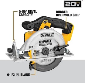 تصویر اره مدور (dcs391b) دیوالت Dewalt 6-1/2-inch 20v max circular saw, tool only (dcs391b)