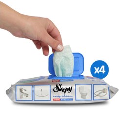 تصویر دستمال سطوح اسلیپی رنگ آبی ضد رسوبات 