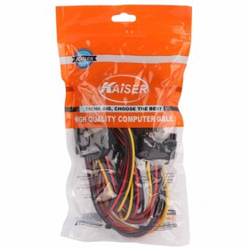 تصویر کابل برق ساتا Kaiser 20cm بسته 4 عددی ا Kaiser 20cm Sata Power Cable Kaiser 20cm Sata Power Cable