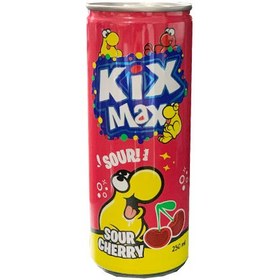 تصویر نوشابه گازدار کیکس مکس با طعم گیلاس (250 میل) kixmax kixmax