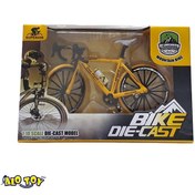 تصویر ماکت دوچرخه فلزی بزرگ کورسی CRAZY BICYCLEتک جعبه 