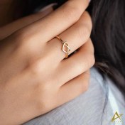 تصویر انگشتر طلا زنانه مینیمال قلب کدA53 