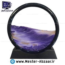 تصویر تابلو شنی استندی 7 اینچ دارای رنگ بندی مدل دایره QUICKSAND PAINTING 7IN 