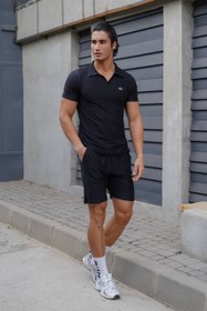 تصویر ست تیشرت شلوارک ژاکارد alo 