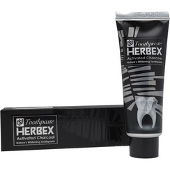 تصویر خمیردندان ذغالی 100 گرم هربکس Herbex Activated Charcoal Toothpaste