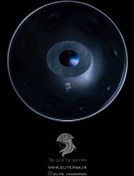 تصویر ساز هنگدرام الیت پن مدل بلک انیکس گام ر مینور Elite handpan black onyx D kurd 9 note