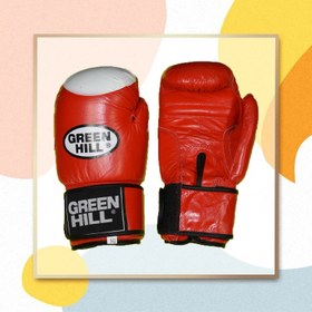 تصویر دستکش بوکس و کیک بوکسینگ چرم گرین هیل مدل 2024 - ۱۲ Green Hill leather boxing and kickboxing gloves, model 2024