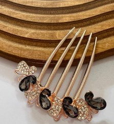 تصویر شانه شینیون طرح پروانه 