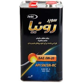 تصویر روغن موتور ایرانول Super Ronia هیبرید 0W-20 