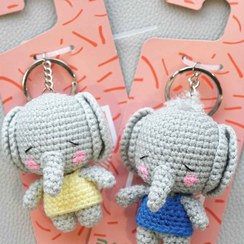 تصویر جاکلیدی بافتنی فیل لباسدار 