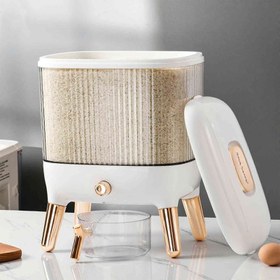 تصویر ظرف برنج ده کیلویی پایه دار 