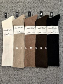 تصویر جوراب لاما زیر زانو پشمی کبریتی وارداتی برند COCO&HANA COCO&HANA woolen socks