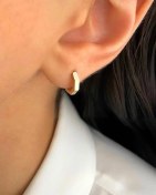 تصویر گوشواره حلقه ای هشت ضلعی ژوپینگ 