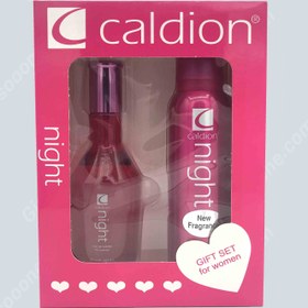 تصویر ست کادویی نایت زنانه دوتکه (ادوتویلت 100 میل+دئودورانت 150میل) کالدیون Caldion Night women gift set (Eau de Toilette 100 ml + Deodorant 150 ml)