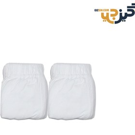 تصویر شورت مردانه پادار کلونت سفید بسته 2 عددی under-wear-men-clevent