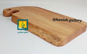 تصویر تخته سرو چوبی دست ساز - ابعاد 34*16سانتی متر - جنس چوب گردو Handmade wooden serving Board - Walnut Wood - Size 16*34cm